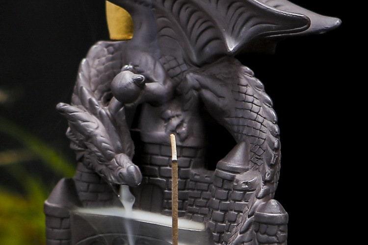 Large Dragon Backflow Incense Burner - Ganesha's Market