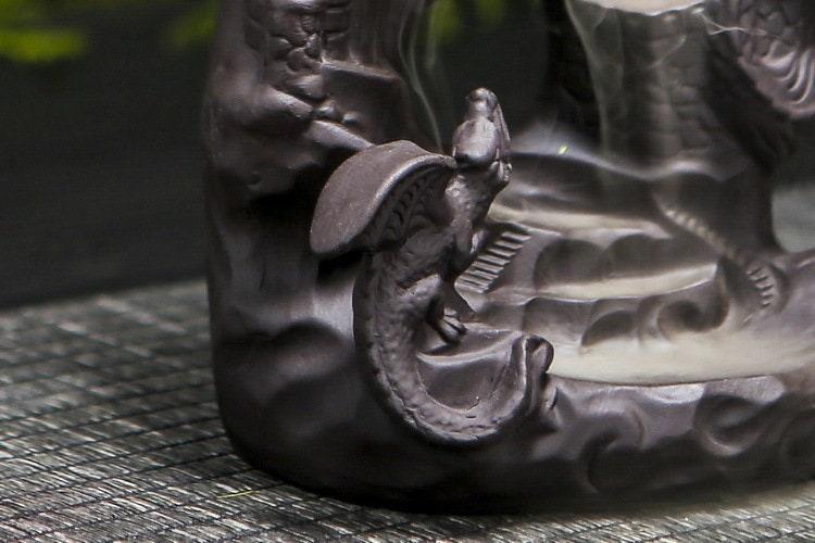 Large Dragon Backflow Incense Burner - Ganesha's Market