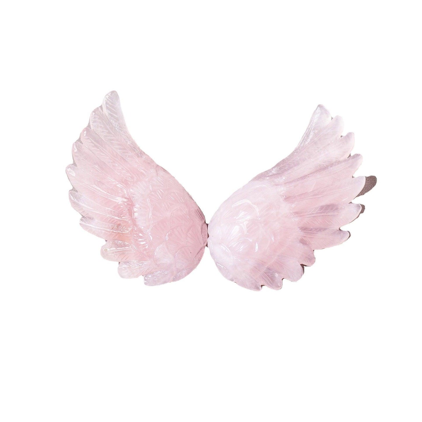 Large Rose Quartz Crystal Angel Wing - Ganesha's Market