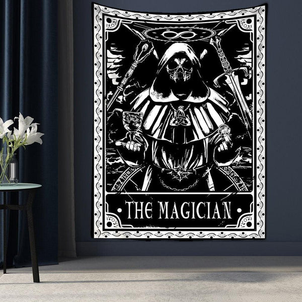 Large Tarot Card Wall Tapestry - "The Magician" // Tarot Card Wall Hanging (Choose Size) - Ganesha's Market
