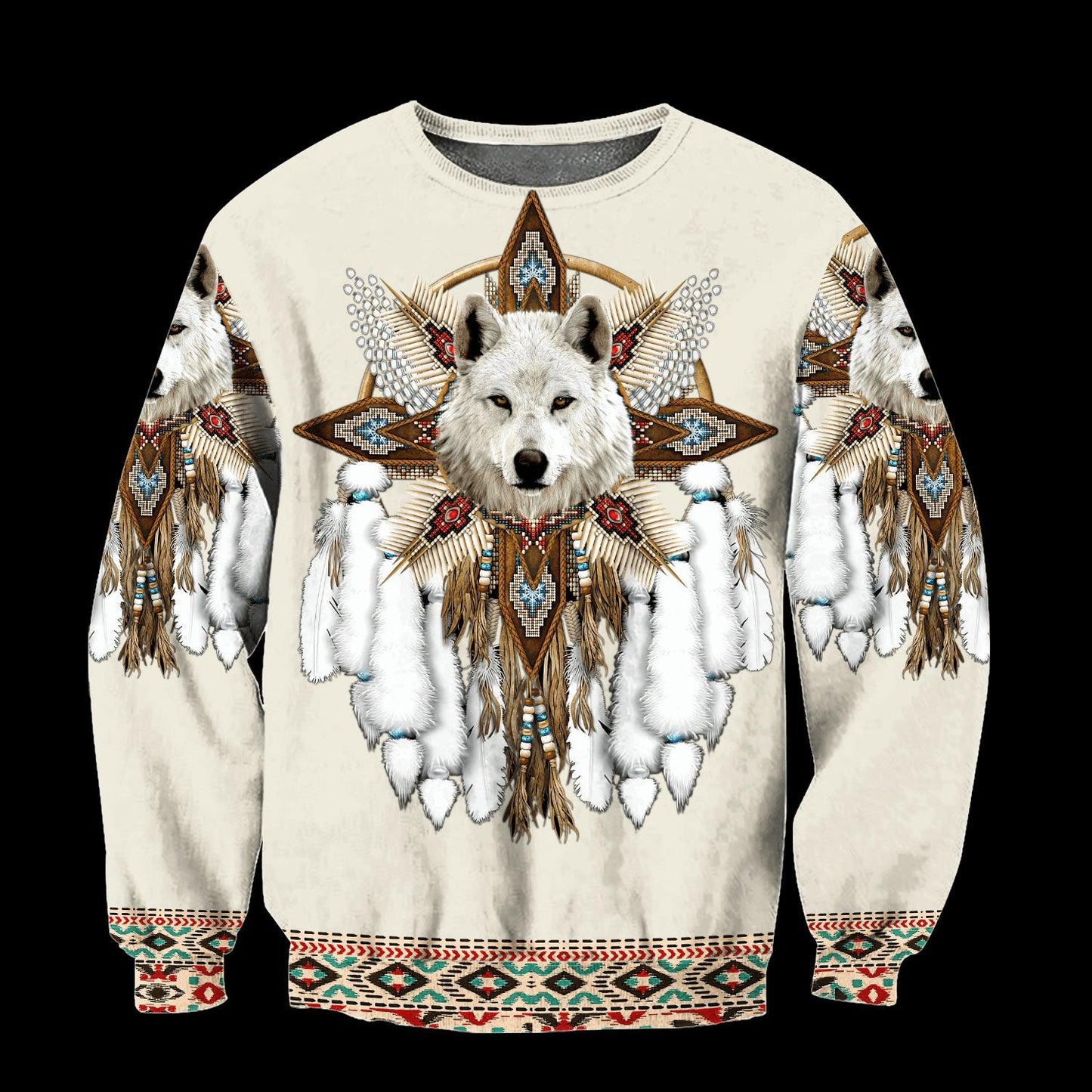 Men's Women's 3D Full Version Indian Indian Wolf Hoodie - Ganesha's Market