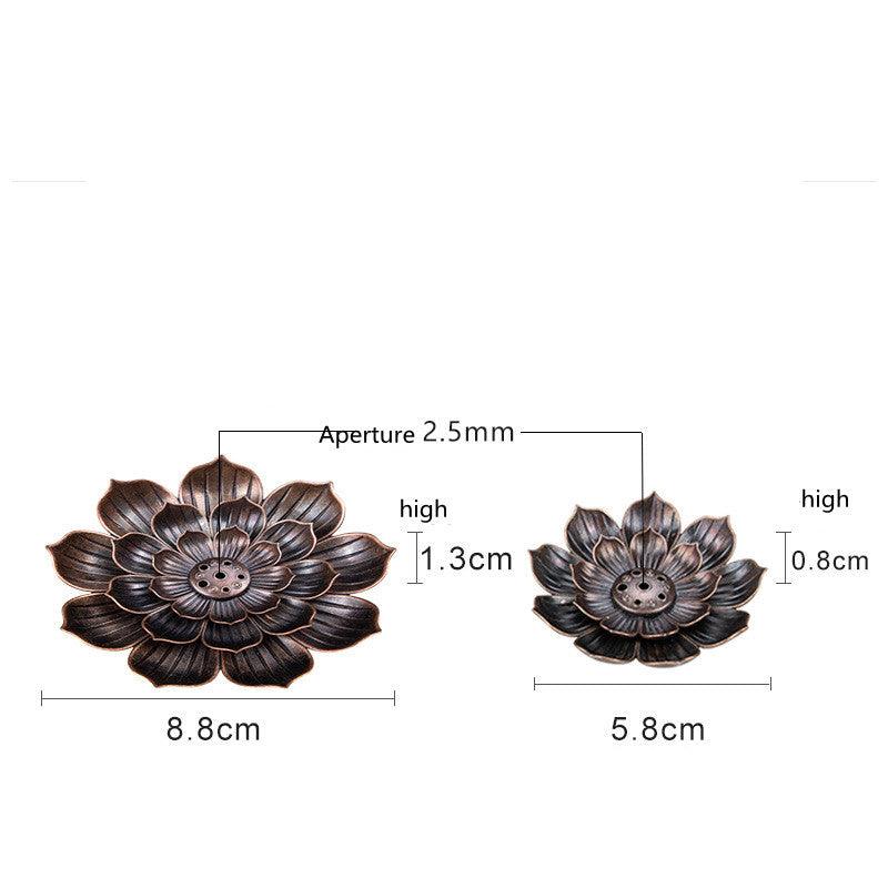 Metal Lotus Flower Incense Stick Holder (Choose Color) - Ganesha's Market