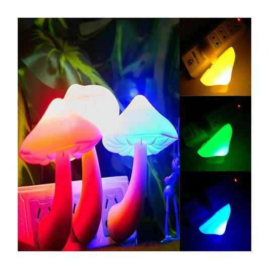 Mushroom Night Light LED With Automatic Sensor (Choose Color) - Ganesha's Market