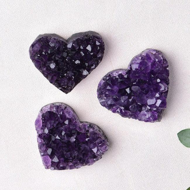 Natural Amethyst Crystal Heart - Ganesha's Market