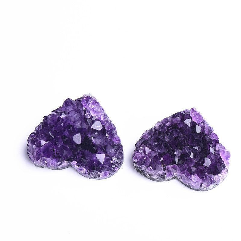 Natural Amethyst Crystal Heart - Ganesha's Market