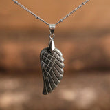 Natural Crystal Angel Wing Necklace (Choose Stone) - Ganesha's Market