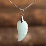 Natural Crystal Angel Wing Necklace (Choose Stone) - Ganesha's Market