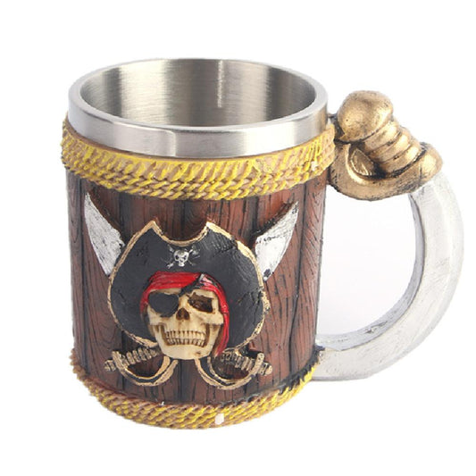 Pirate Skull Stainless Steel Mug - Ganesha's Market