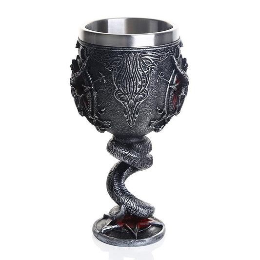 Ram's Head Pentagram Stainless Steel Goblet - Ganesha's Market