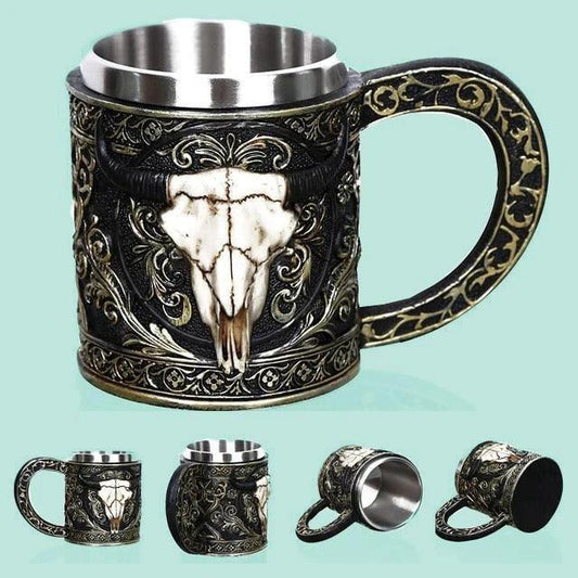 Ram's Head Stainless Steel Mug - Ganesha's Market