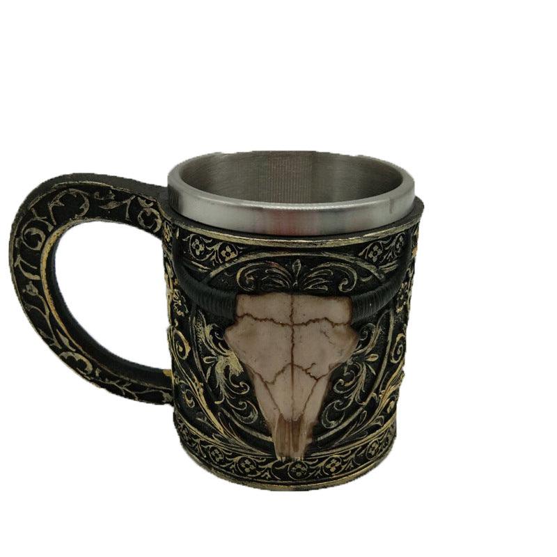 Ram's Head Stainless Steel Mug - Ganesha's Market