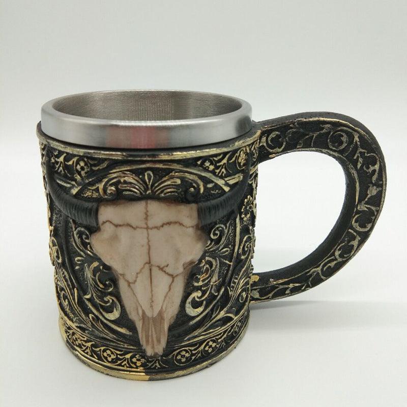 Ram's Head Stainless Steel Mug - Ganesha's Market