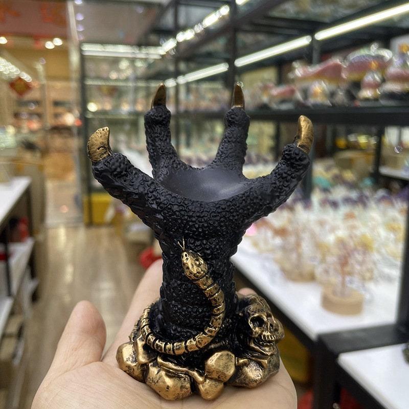 Resin Dragon Claw Crystal Ball Holder (Choose Color) - Ganesha's Market