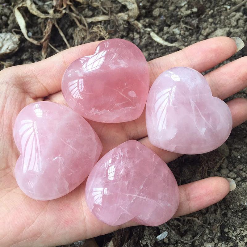 Rose Quartz Crystal Heart - Ganesha's Market