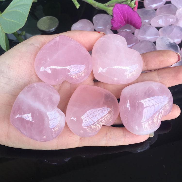 Rose Quartz Crystal Heart - Ganesha's Market