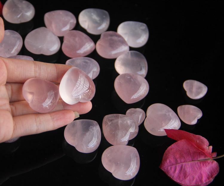 Rose Quartz Crystal Heart - Ganesha's Market