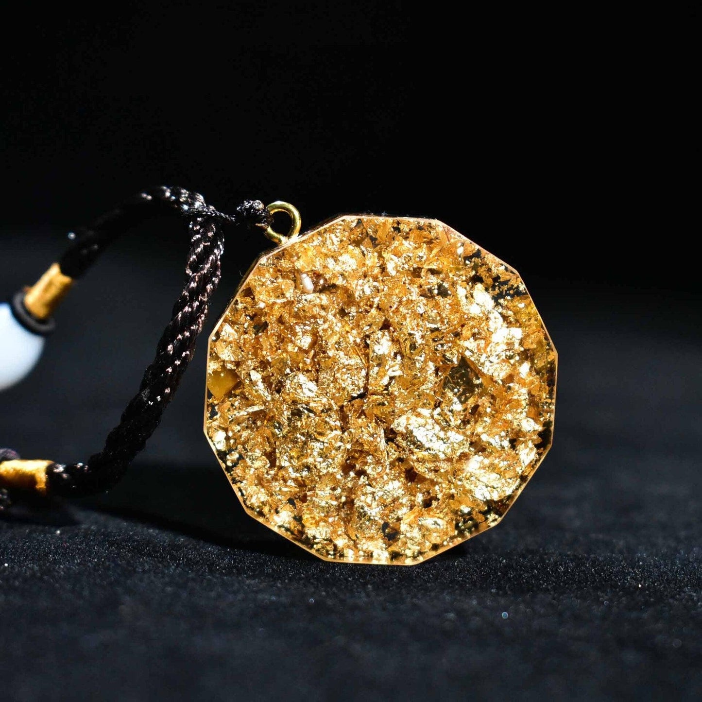 Tiger's Eye Sri Yantra Orgonite Necklace - Ganesha's Market