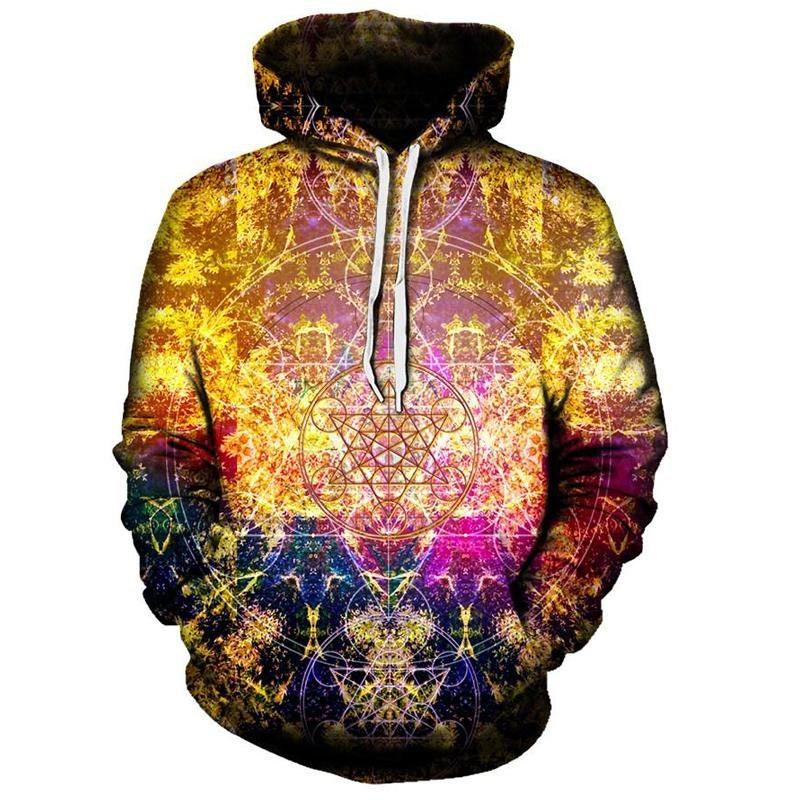 Unisex Golden Metatron's Cube Hoodie - Ganesha's Market