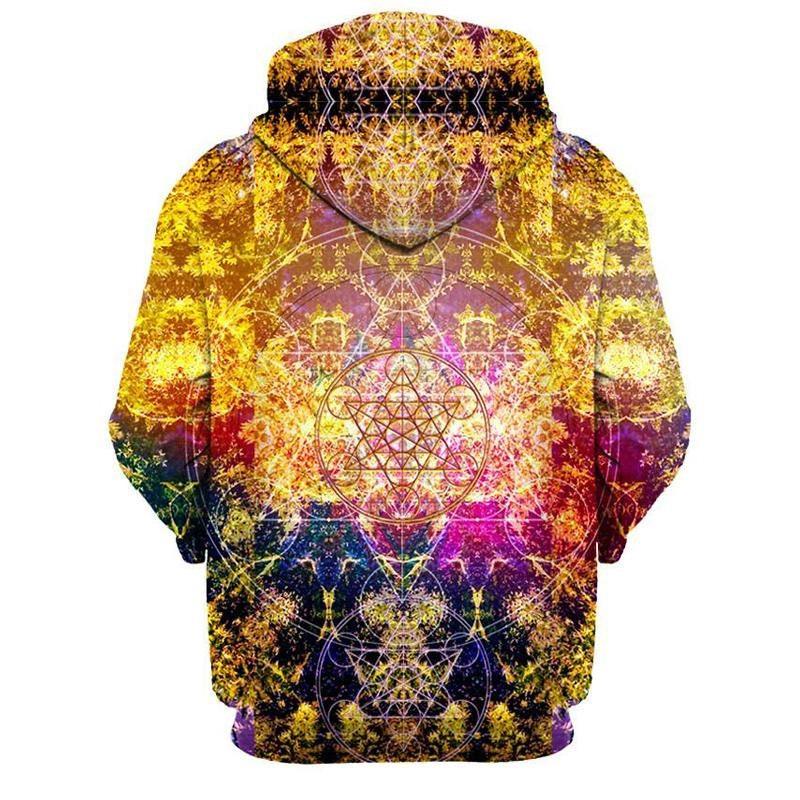 Unisex Golden Metatron's Cube Hoodie - Ganesha's Market