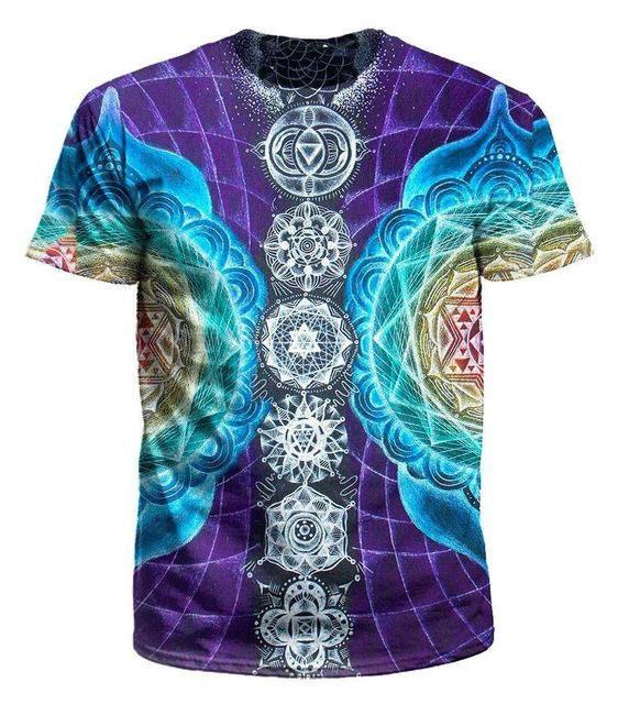 Unisex Psychedelic Mandala Chakra T-Shirt - Ganesha's Market