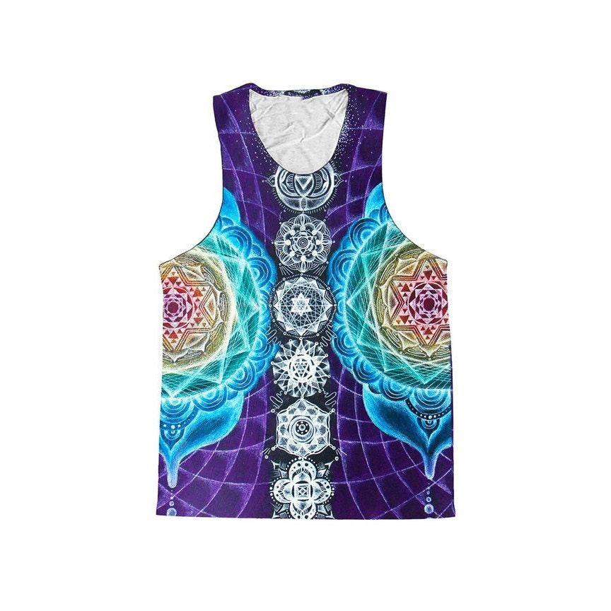 Unisex Psychedelic Mandala Chakra Tank Top - Ganesha's Market