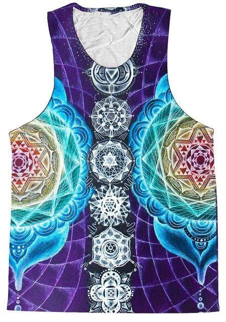 Unisex Psychedelic Mandala Chakra Tank Top - Ganesha's Market