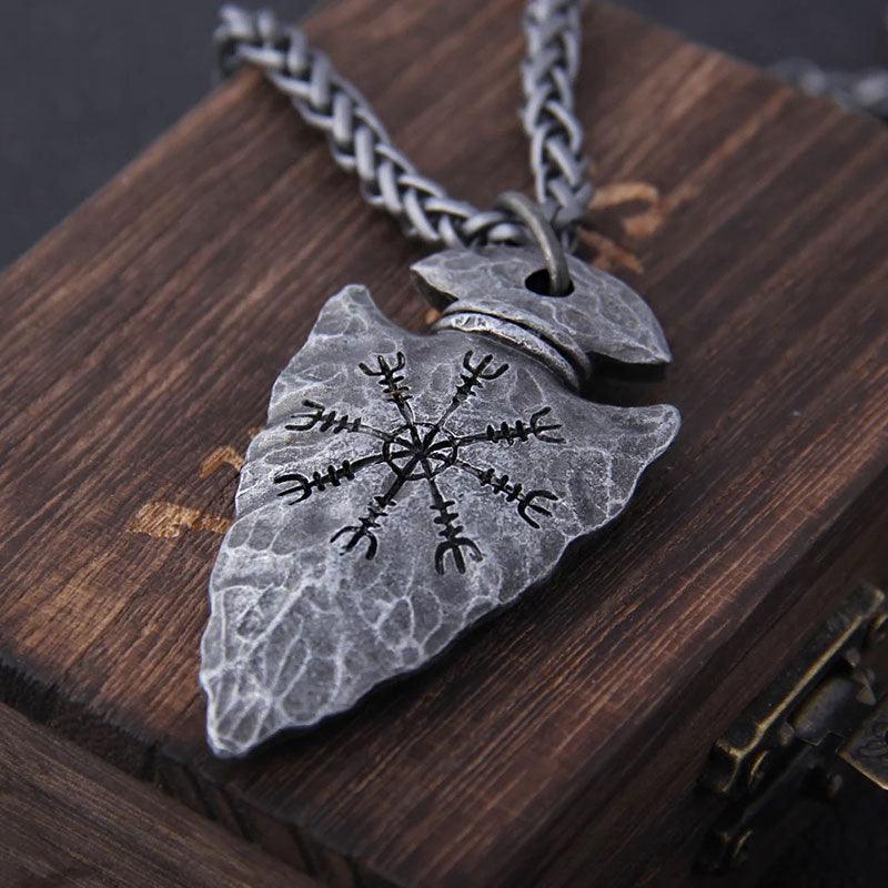 Alloy Triangle Rune Compass Compass Necklace - Ganesha's Market