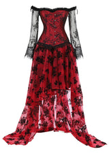 Victorian Gothic Corset Dress (Choose Color)(Plus Size Corsets Available) - Ganesha's Market