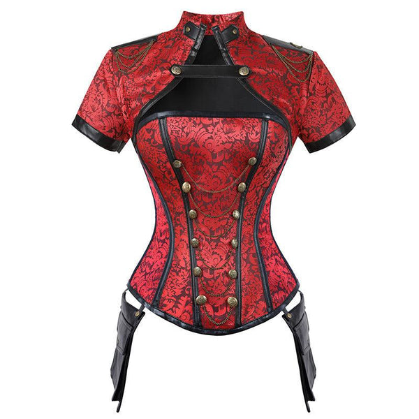 Gothic/steampunk/halloween corset dress black - Gem