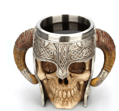 Viking Skull Stainless Steel Mug - Ganesha's Market