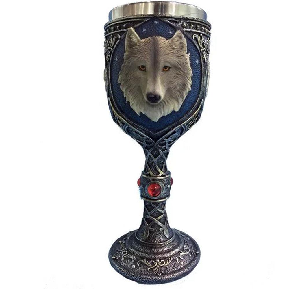 White Wolf Stainless Steel Goblet - Ganesha's Market