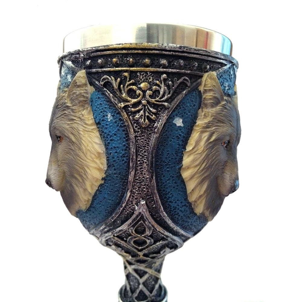 White Wolf Stainless Steel Goblet - Ganesha's Market