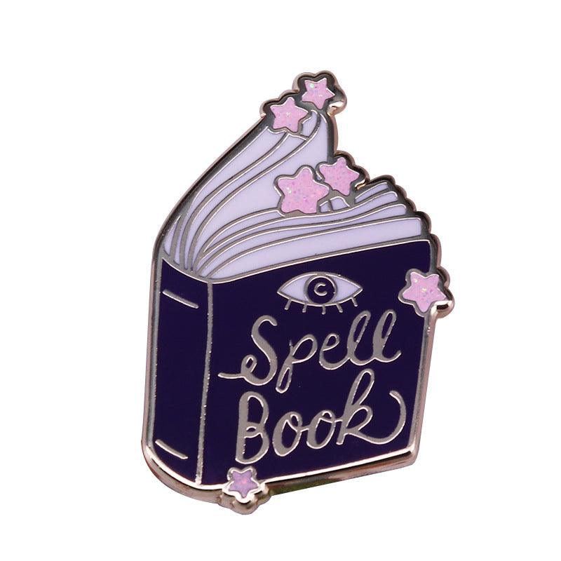 Wiccan Spell Book Enamel Pin Brooch - Ganesha's Market