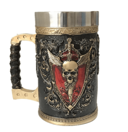 Winged Skull Stainless Steel Mug - Ganesha's Market