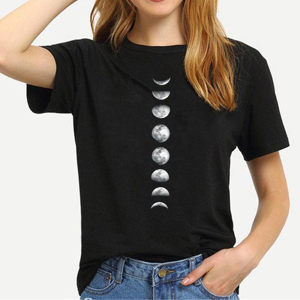 Women's Moon Phase Graphic Tee (Choose Style) - Ganesha's Market